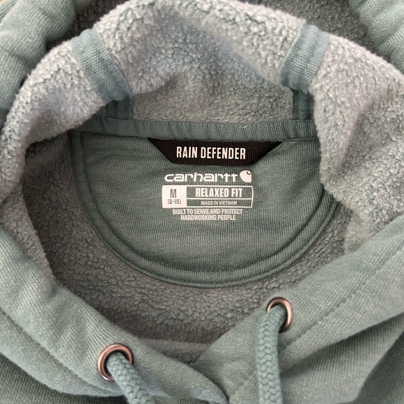 Carhartt Sage/Teal Green Rain Defender Hoodie - Picture 3 of 3